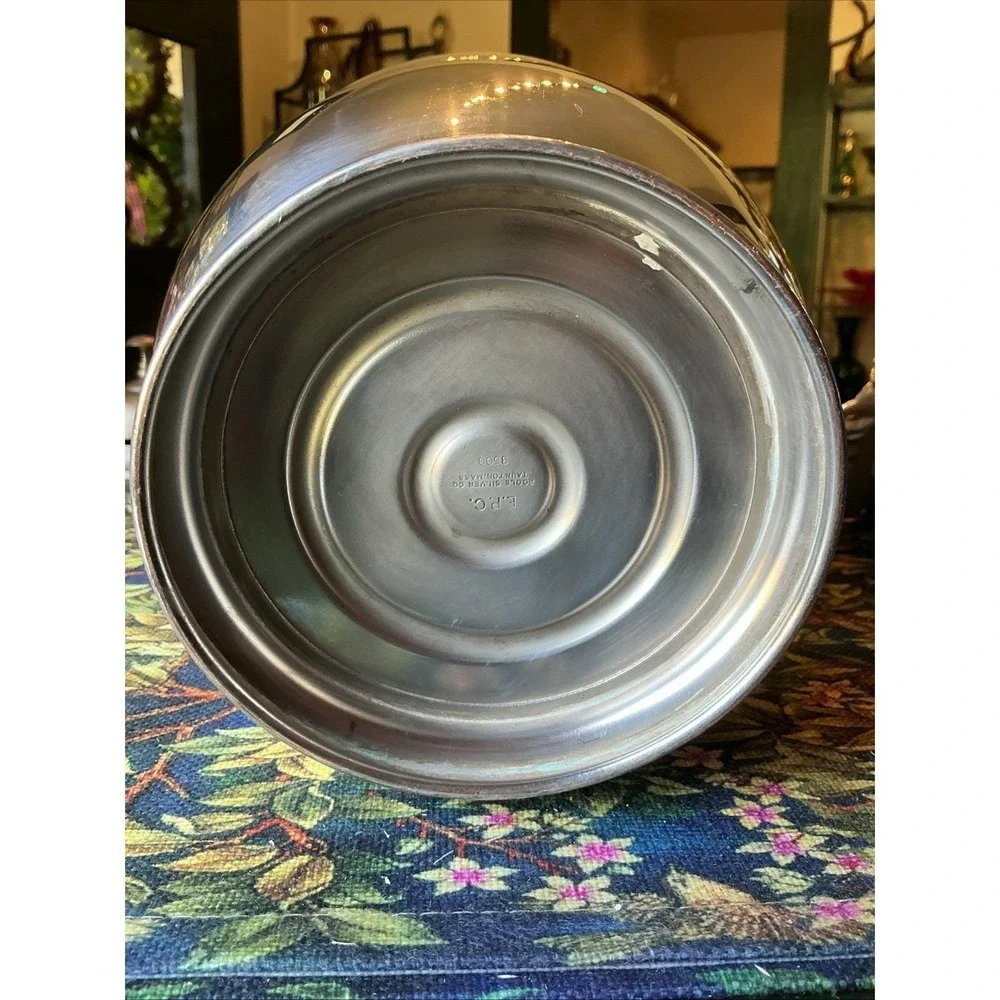 VTG Poole & Co Silver Plated Mid Century Modern Hinged Insulated Ice Bucket